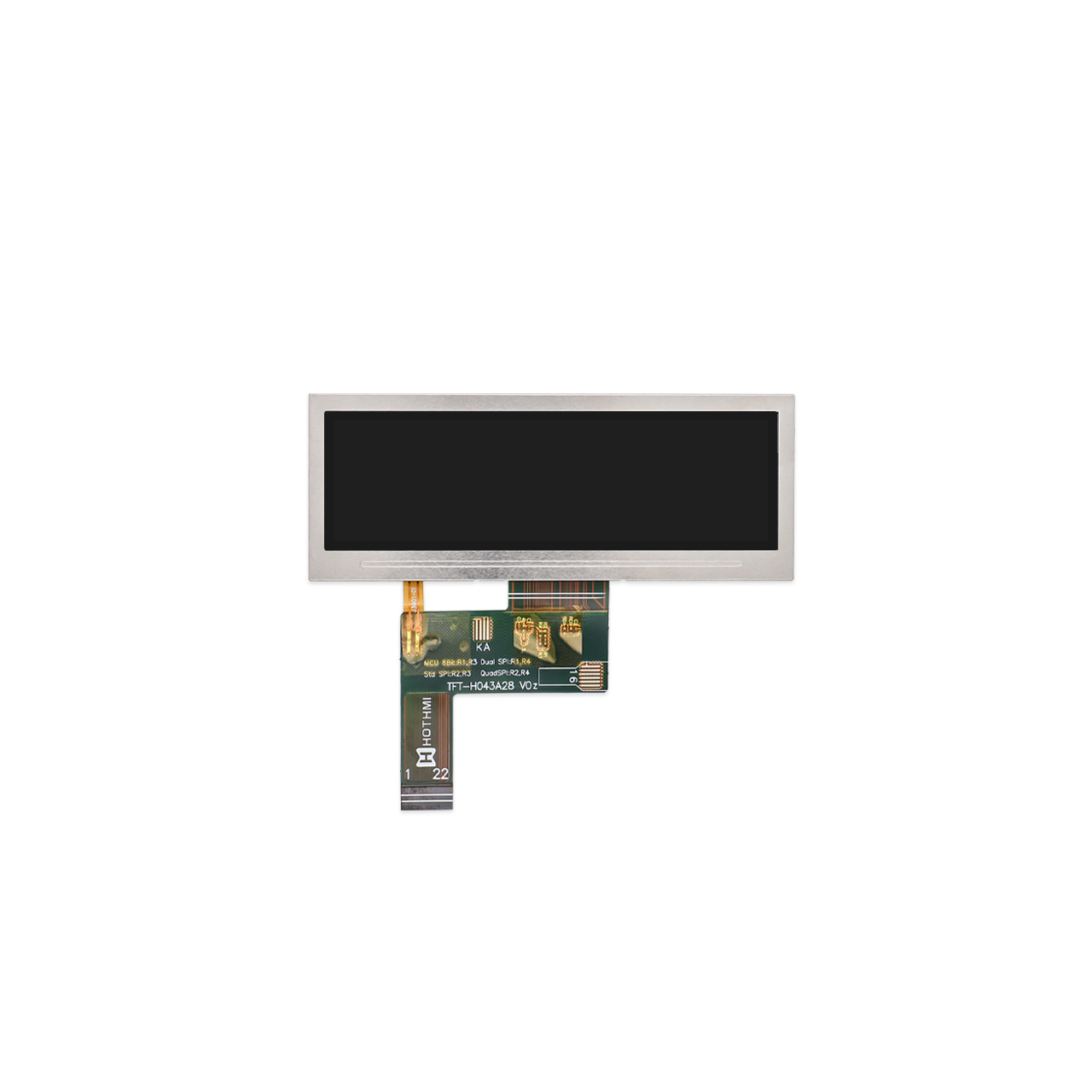 4.0-inch Bar Display 480x128 NV3041A Controller High Brihgtness LCD